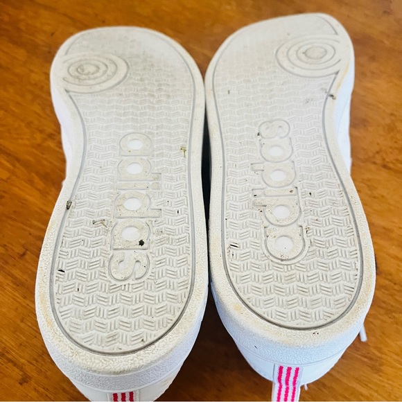 🌱 ADIDAS Sz 37 1/3 “Neo Advantage” White Pink Sneaker Shoe - Picture 10 of 11